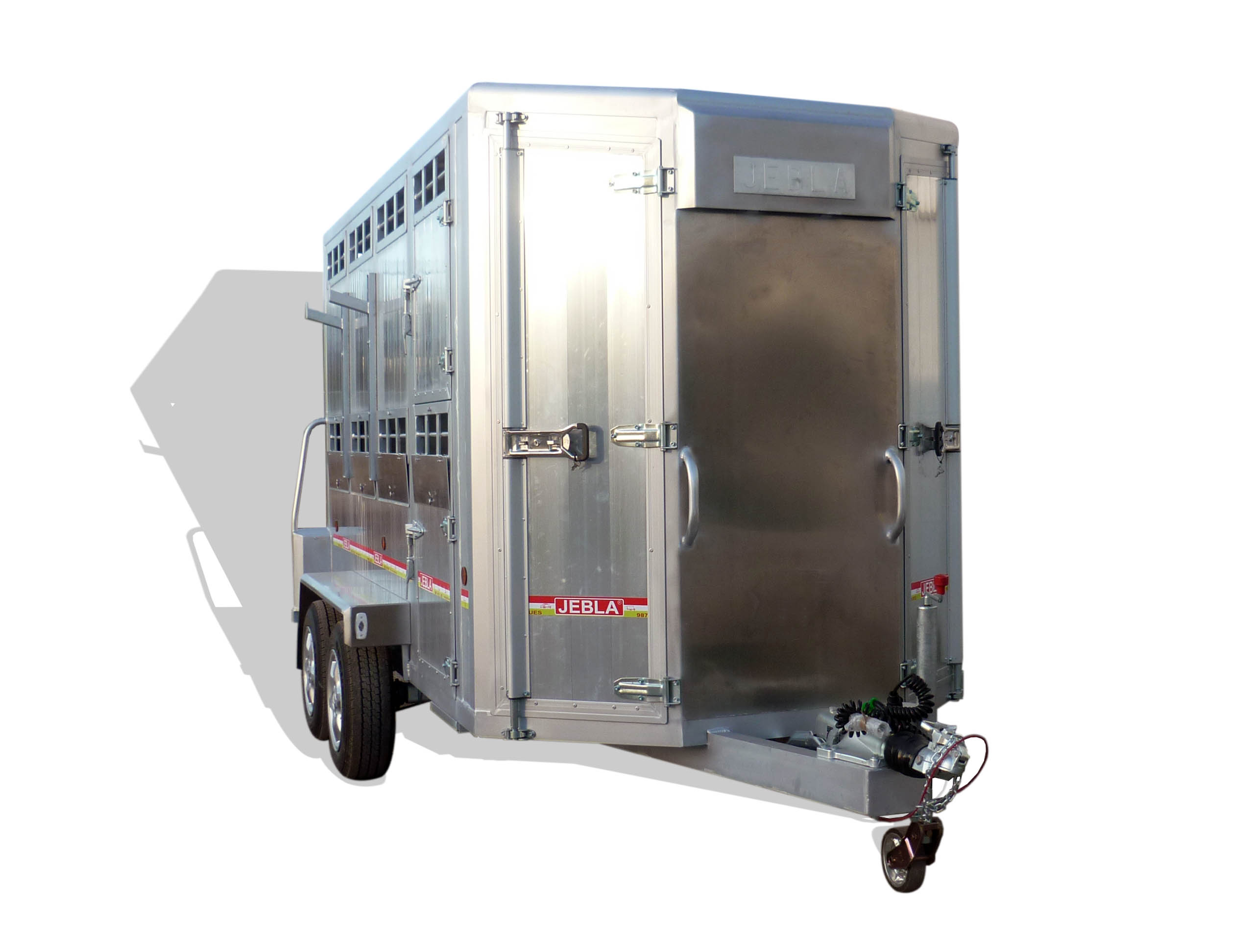 Remolque ganadero aluminio laminado cuadrado techo mo. F4 | http